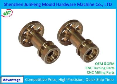 China Non Standard Brass CNC Motor Parts +/-0.005mm Tolerance OEM / ODM Service for sale