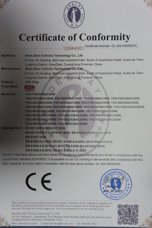 CE - Shenzhen Yuxinou Technology Co., Ltd.