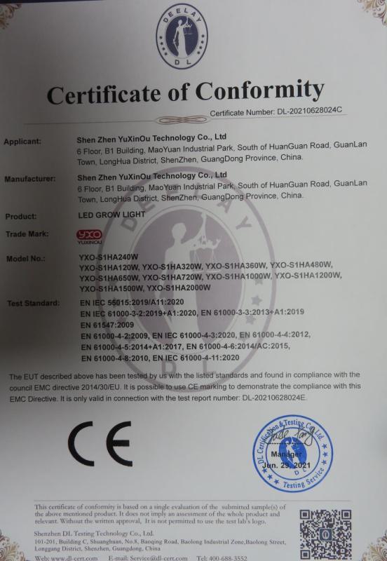 CE - Shenzhen Yuxinou Technology Co., Ltd.