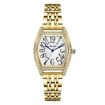 China Shock Resistant Gold Watch For Women Dial Diamond Stainless Steel Quartz Watches Waterproof Luxury For Ladies for sale