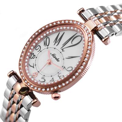 China Luxury Waterproof Rose Gold Watch Ladies Quartz Diamond Wrist Watch Elegant Female Bracelet Watches For With Women's Gift for sale