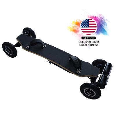 China 40km/h Dual Fashional Long Board Unisex Motor Skateboard Offroad Electric Skateboard With Remote Control For USA Market for sale