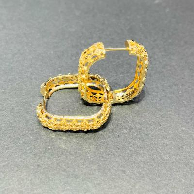 China Simple TRENDY Gold Filled Huggie Circles Round Jewelry Classics Luxury Women Earrings for sale