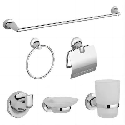 China Viable Hot Sales Stainless Steel 6 Kits Simple And Well Saving Space Bathroom Accessories Set Kits Bathroom Kit for sale