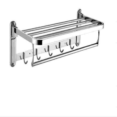 China Viable Hot Sales Stainless Steel Towel Rack Folder Towel Rack And Wall Mounted Type For Bathroom Room Pendant And Space Saver for sale