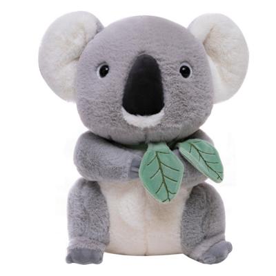 China Lovely Handmade Wholesale Soft Plush Stuffed Scarf Toy Customized Design Logo Branded Animal Koala With Green Scarf for sale