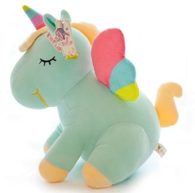 China Hot Sale Cute Animal Doll Angel Unicorn Doll Rainbow Down Cotton Plush Toy Pink Girl Heart Doll Grab Machine Unicorn Plush Doll for sale