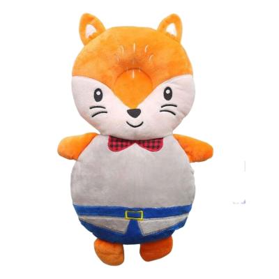 China 36 Months Cute Custom Animal Toddler Stuffed Plush Toy Kids Cartoon Design Stuffed Animal Head Pillow Cushion Baby for sale