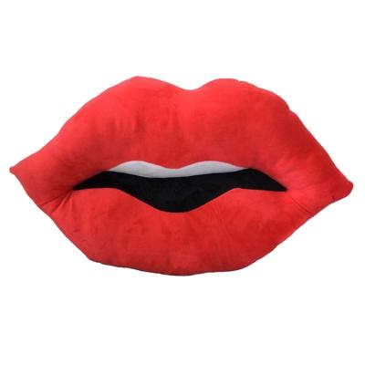 China Cozy New Fashion Designs Baby Gift Customized Soft Plush Toys Stuffed Red Lips Shaped Body Pillow For Sale for sale