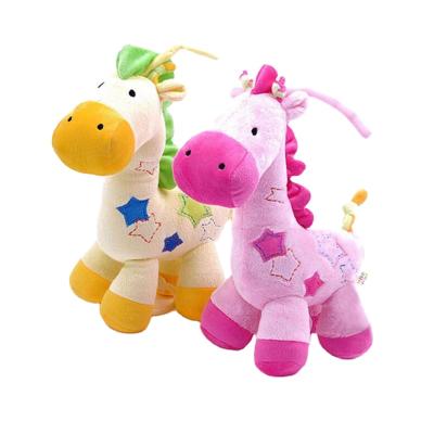 China Functional Baby Product OEM Main Design Giraffe Cute Stuffed Plush Toy With Music Sound For Wholesale for sale