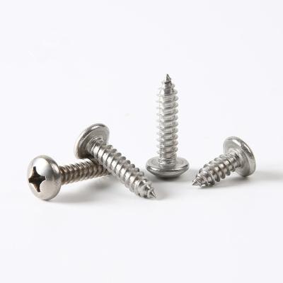 China Pan Cross Recessed Slotted 304 Stainless Steel Pan Head Tapping Screw for sale