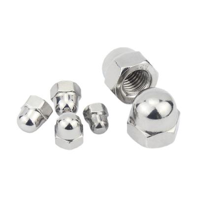 China Wholesale Heavy Industry Factory DIN 1587 Stainless Steel Dome Hex Nuts 304 316 M3M4M6M8M10M12M16M20 for sale