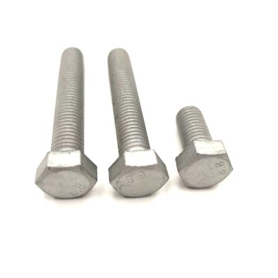 China Steel White Blue White Yellow Galvanized Hex Head Bolts Galvanized Hex Bolt for sale