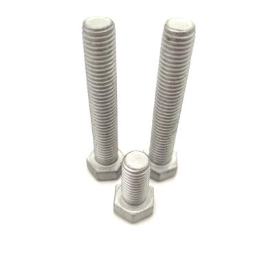 China Big Price Steel White Galvanized Hex Head Bolts Fastener Hex Head Bolt And Nut for sale