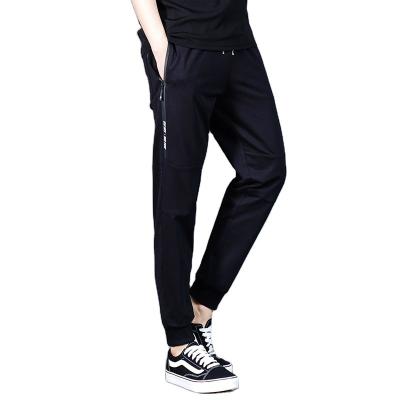 China Custom Logo French Terry Cotton Sweatpants Anti-Static Hot Saling Simple Black Casual Joggers For Men for sale