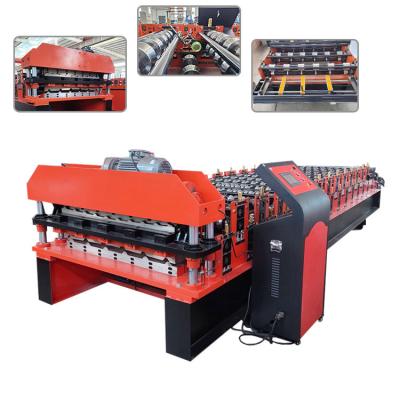 China Hotels Randro factory hot selling tile making machinery ibr roof sheet double layer roll forming machine for sale