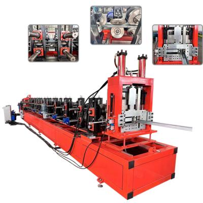 China Building Material Shops Automatic Quickly Change Steel Frame Channel Punch Holes C Z Purlin Roll Forming Machine for sale