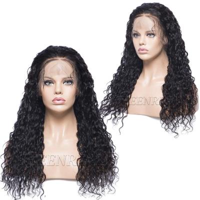 China SHEENREAL Water Wave Hair 360 Lace Frontal Wig Water Wave 180% Density Pre Plucked 360 Lace Front Wigs With Baby Hair for sale