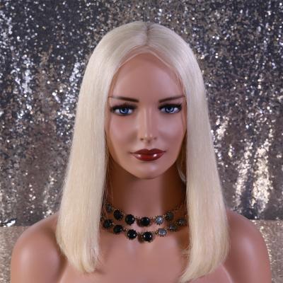 China Medium Deep Blonde BOB Human Hair Lace Front Bob Wig T Part #613 Pre Plucked Short Straight Human Hair Bob Wigs for sale