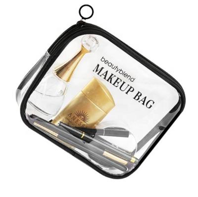 China Cosmetic Plastic Wash Bag Clear Customize Printing Logo Women Make Up Zipper Bags Travel Makeup Storage Bag TPU Transparent PVC Cosmetic Bags for sale