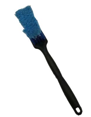 China Car Wheel Cleaning Brush Soft Short Handle PP Fiber Car Wash Brush Auto Wheel And Tire Cleaner Brush for sale