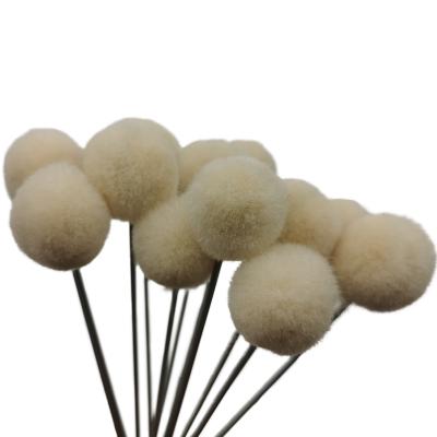 China Primer and Glue China Manufacturer Wool Ball Wool Dauber Brush Applicator with Round Metal Handle for sale