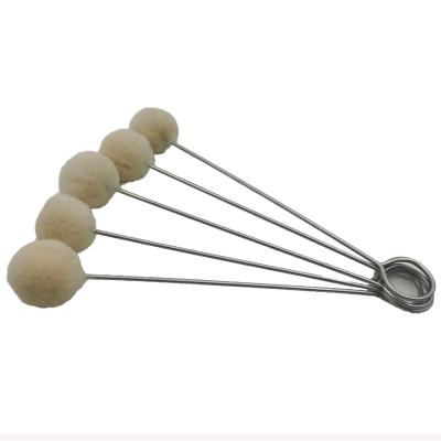 China Primer and Glue Wool Ball Brush Wool Glue Dauber Brush with Steel Wire Handle for sale