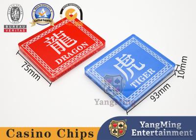 Chine Dragon Tiger Poker Table Manor Leisure plaçant la carte Crystal Red Blue acrylique à vendre