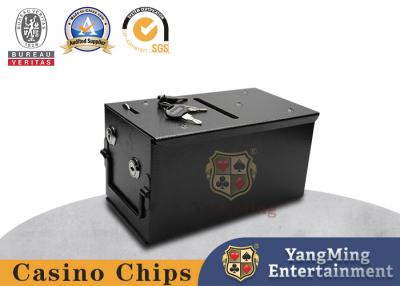 China Baccarat-Texas-Tisch Metall-Geld-Box mit Schloss Poker-Spiel-Tisch Tipp-Box zu verkaufen