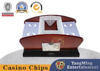 China Wood-Colored 2 Deck Of Playing Cards Dual-Purpose Gambing Universal Poker Shuffler for sale