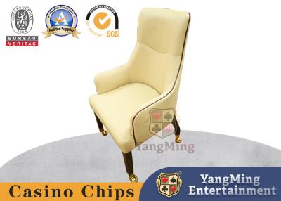 Chine Chaise de poker de jeu personnalisée en chêne en acier inoxydable en poulie métallique en cuir Chaise d'hôtel à vendre