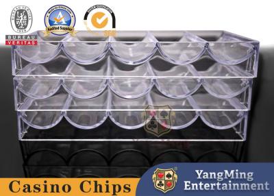 China Acrylic Plastic Poker Chip Box With 100 Pieces Of 40mm Chip Coin Texas Table Accessories for sale