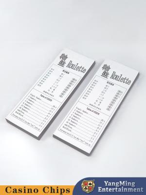 China Roulette Game Rules Record Paper Casino Poker Table Game Compensation Rules for sale