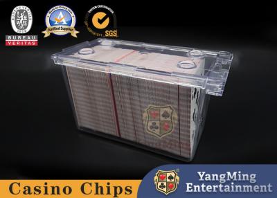 China Klares Acryl 1 - die 8 Plattform-Spielkarte-Kasten 300pcs schließt frei mit Metallgriff zu zu verkaufen