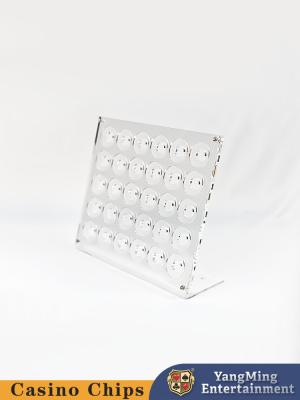 China Acryl chip display stand 30 stukken van transparante poker chip display stand Te koop