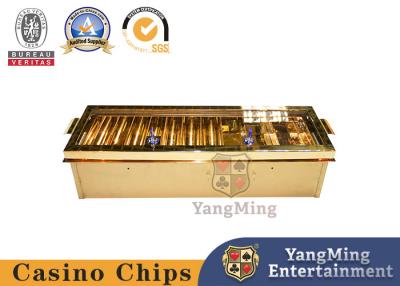 China Professional Frosted 100 Round Casino Chip Tray 5 Rows Combination Holder Poker Table Dedicate Case for sale