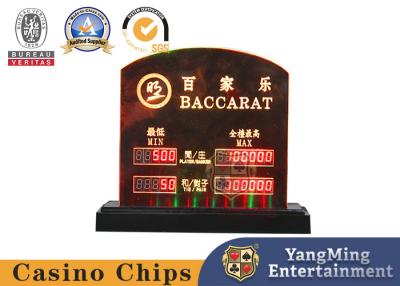 Chine Haut-à travers la LED acrylique allume les lumières électroniques de Digital pariant le Tableau rouge de tisonnier de baccara de divertissement de signes de limite à vendre