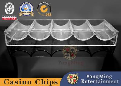 China Texas Poker Table Chip Case Traditional Plastic Chip Tray With Environmentally Friendly Organic Material for sale