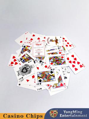 China International Casino  Black Core Paper Playing Cards Red Blue 144 Decks Uv Mark for sale