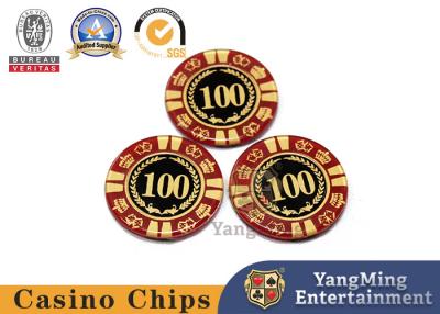 China High Transparent Crystal Acrylic Poker Chips Spot Anti - Counterfeiting for sale