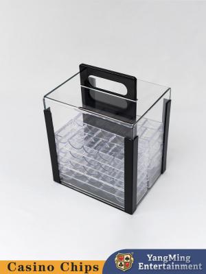 China 1000 Casino Poker Clay Chip Clear Acrylic Poker Chip Carrier-Includes 10 Chip Racks for sale