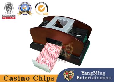 China 1 - 2 Deck Wood Poker Card Automatic Shuffler And Doubles Use Playing Card Dealer Shoe for sale