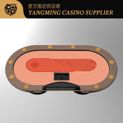 China Modern Casino Oval Metal Treadle Poker Table For Poker Tables Gambling Room Gamers for sale