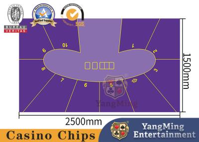 China 100% Polyester Fabirc Factory Design Customization 7-player Baccarat Table Layout for sale