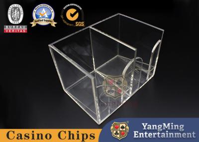 Cina Casella di carte di rigetto per solitari di alta qualità trasparente acrilica spessa 8 coppie Produttori Disegno e personalizzazione accessori per giochi da tavolo poker in vendita