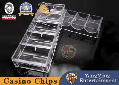 China Factory Fully Transparent Clear Acrylic Aluminum Poker Chip Case With Chip Tray Fix 100 Round Chips for sale