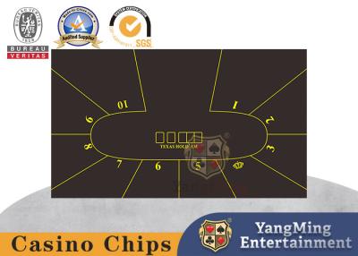 China Good Resilience Casino Table Layout High Density Black Color With Crown Logo for sale