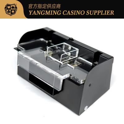 China Macau Casino Metal Dedicated 1-2 Decks Playing Cards Shuffler Poker Cards Shoe Power Automatic Shuffler for sale