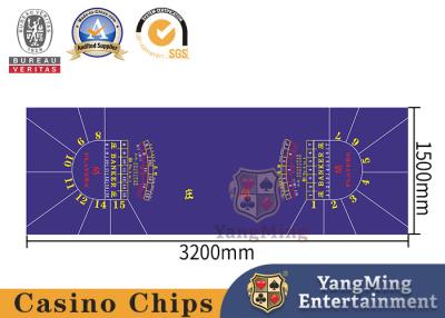 China Original Design And Custom-Made 15 Player Shalf-Circle Baccarat Poker Tablecloth Gambling Table Layout Support Wholesale for sale