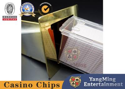 China Caja de tarjeta ocultada GamblingTable Titanium del tenedor de los naipes del acero inoxidable en venta